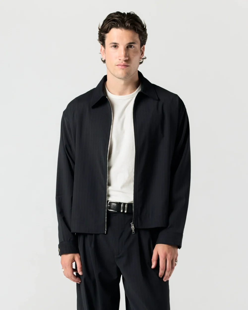 Service Jacket - Navy Pinstripe