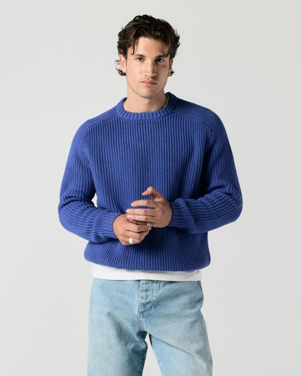 Everyday Fisherman Sweater - Periwinkle
