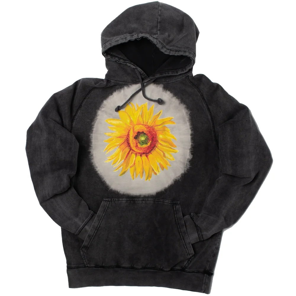Van Gogh Big Sunflower Black Hoodie