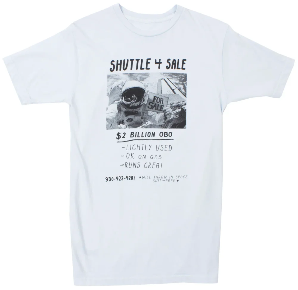 Shuttle 4 Sale, slate blue funny graphic tee