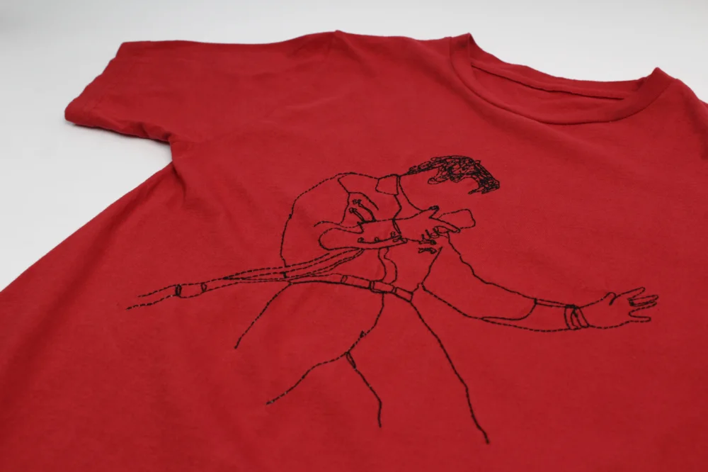 Elvis Embroidered red T-shirt by Altru Apparel - 2