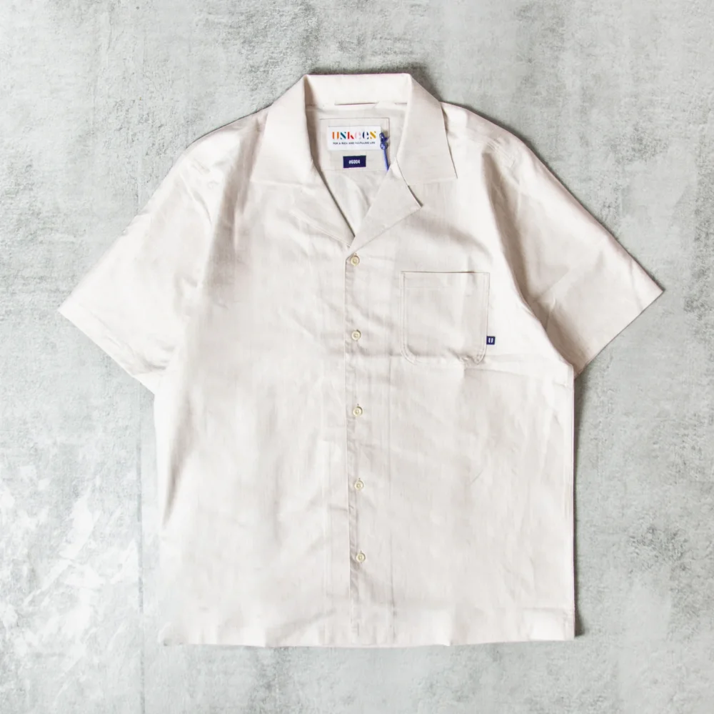Uskees 6004 Cuban Shirt - Ecru