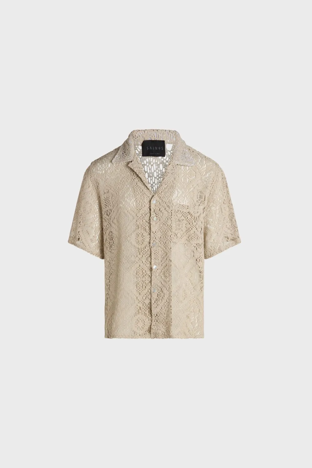 Linen macrame shirt — SAINTS STUDIO