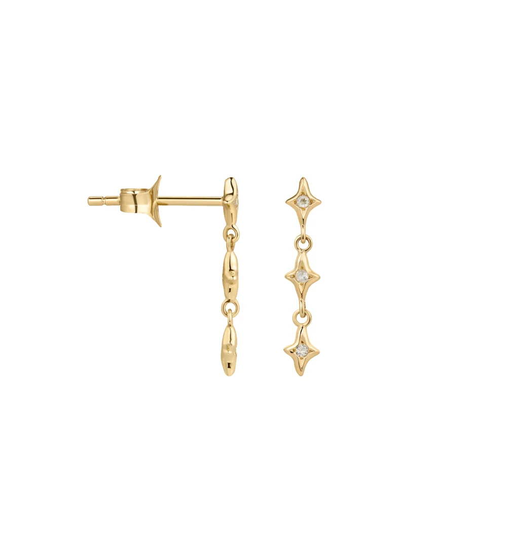 Single Twined Souls Stud Earring 14K