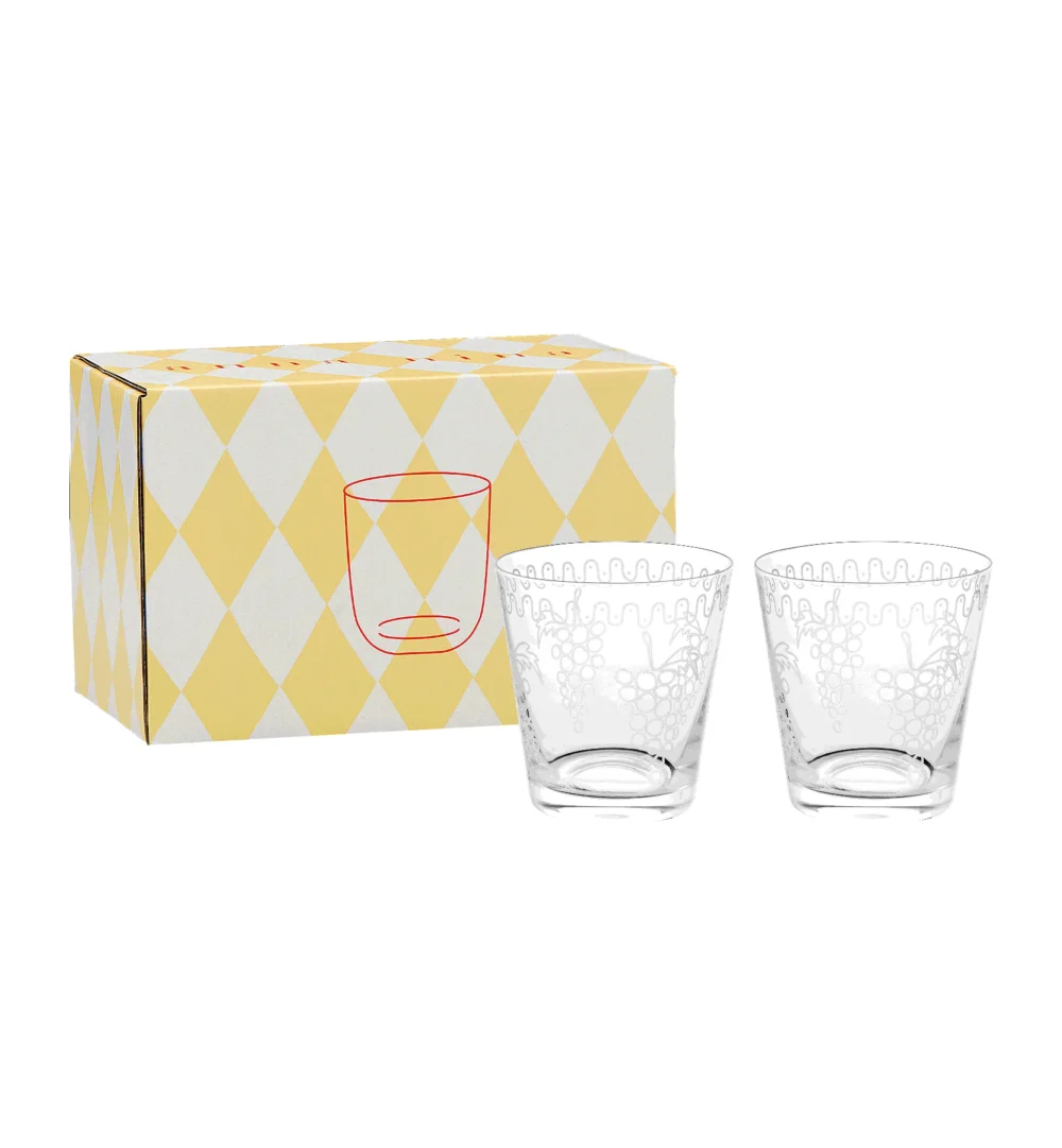 Grapevine Water Glass Set of 2