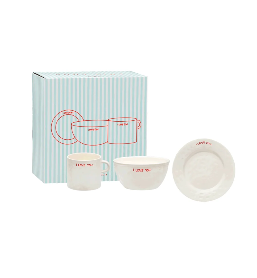 I Love You Breakfast Set