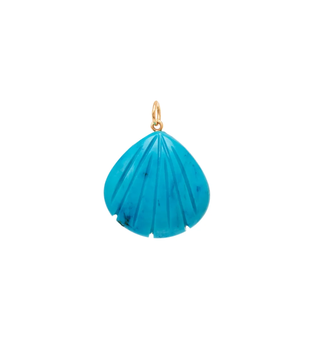 Treated Turquoise Shell Charm