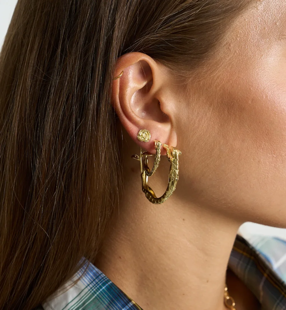 Big Wild Arc Hoop Earrings - 2