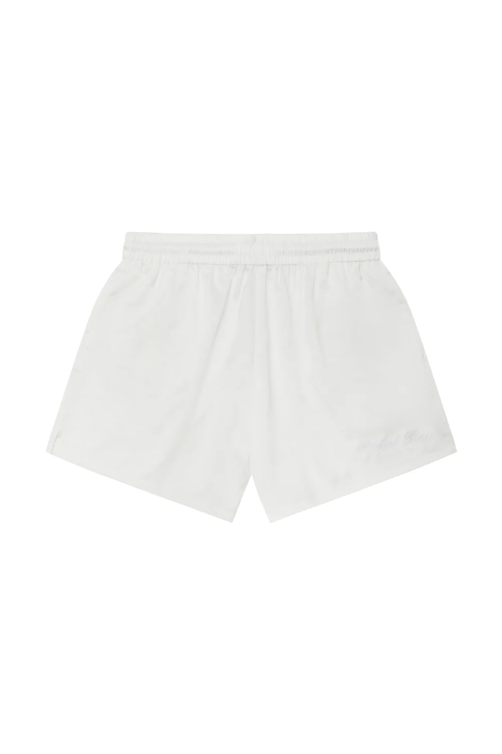 White Pinstriped Sport Shorts