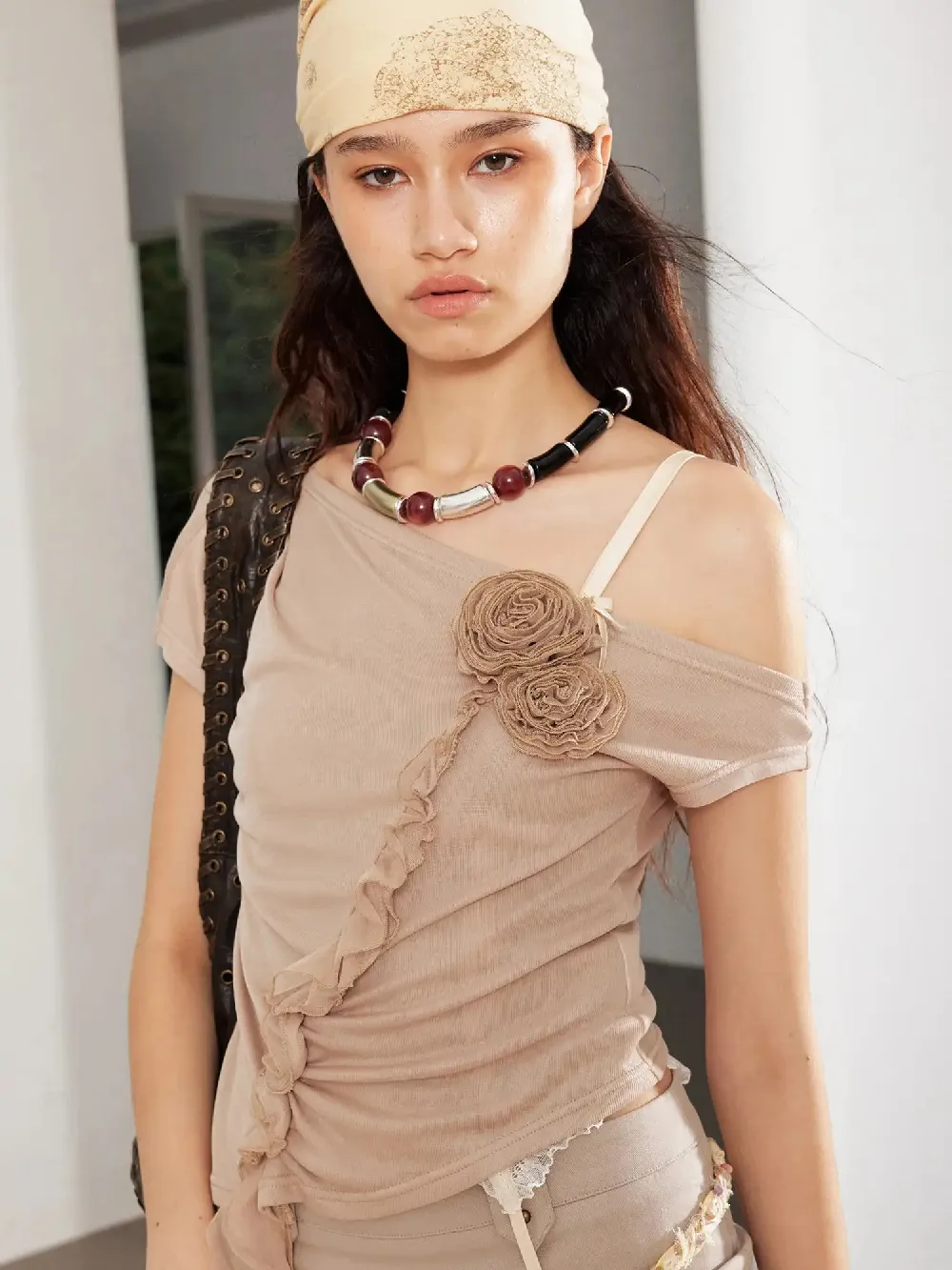 Draped Ruffle Tee