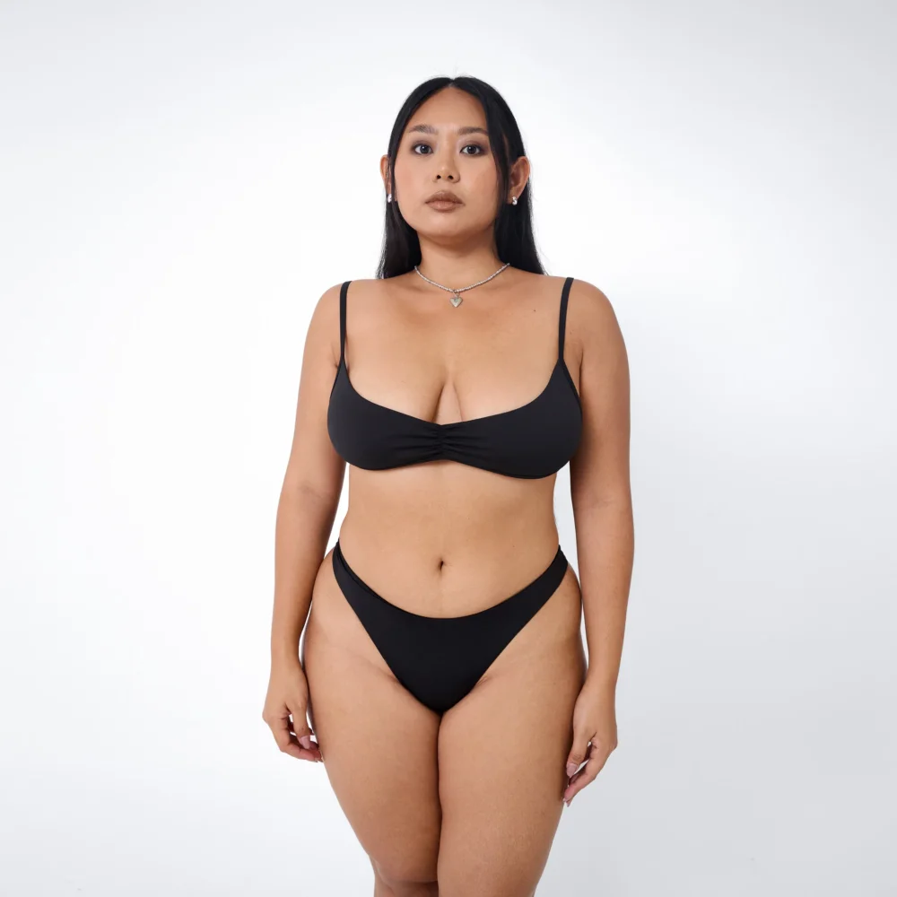 Seamless Bikini Bottom in Black - 2