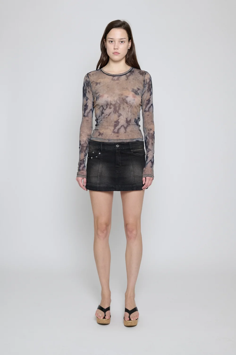 Dune Wash Mesh Long Sleeve Top - 2