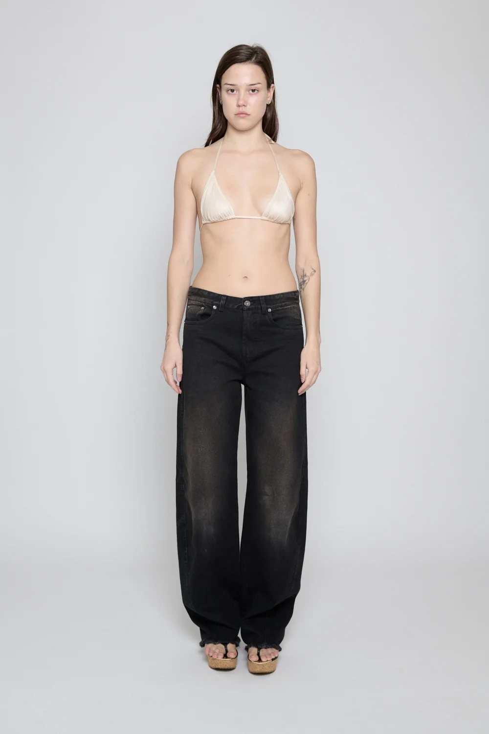 Black/Brown Cocoon Jeans - 2