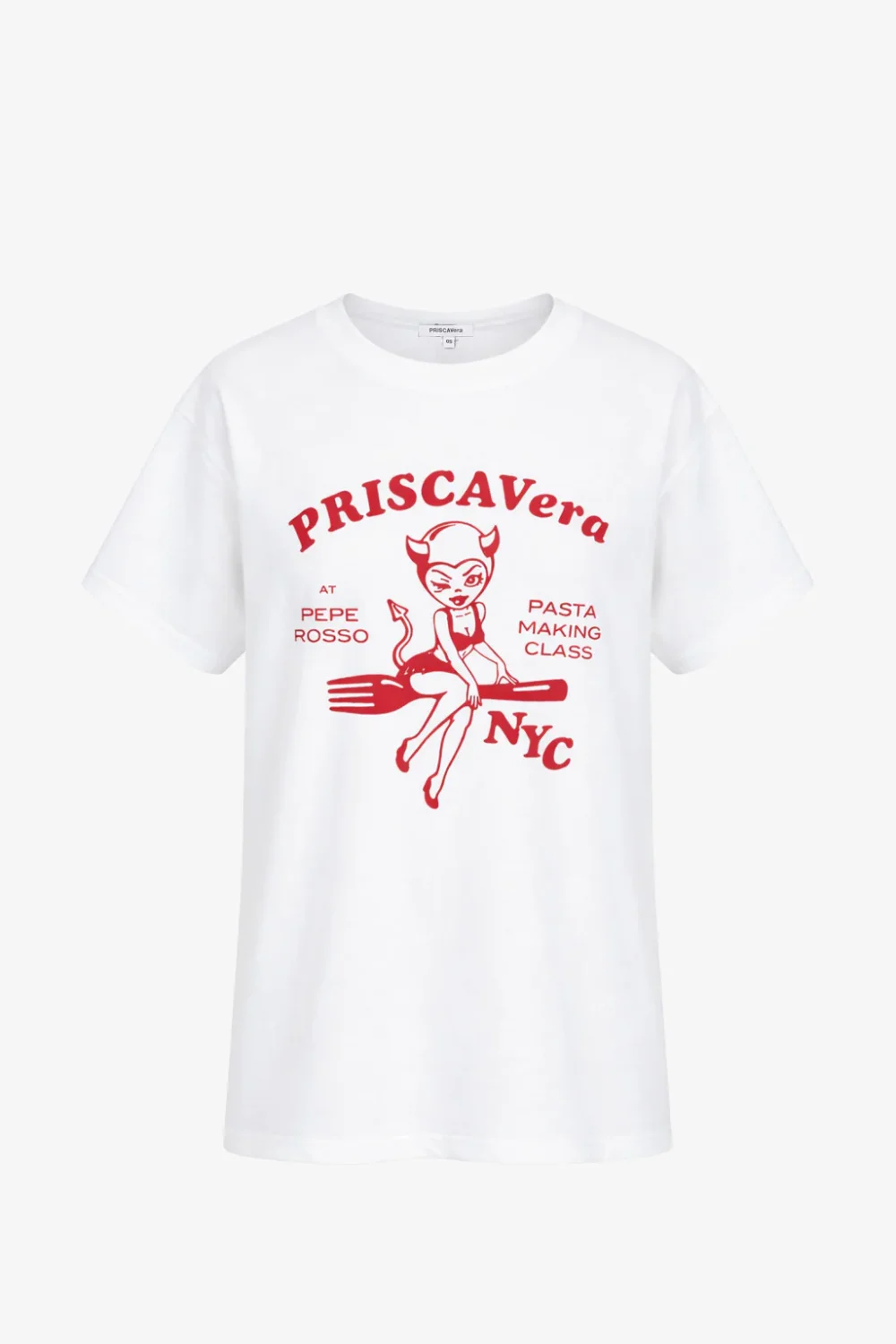 White Pepe Rosso x PRISCAVera T-Shirt