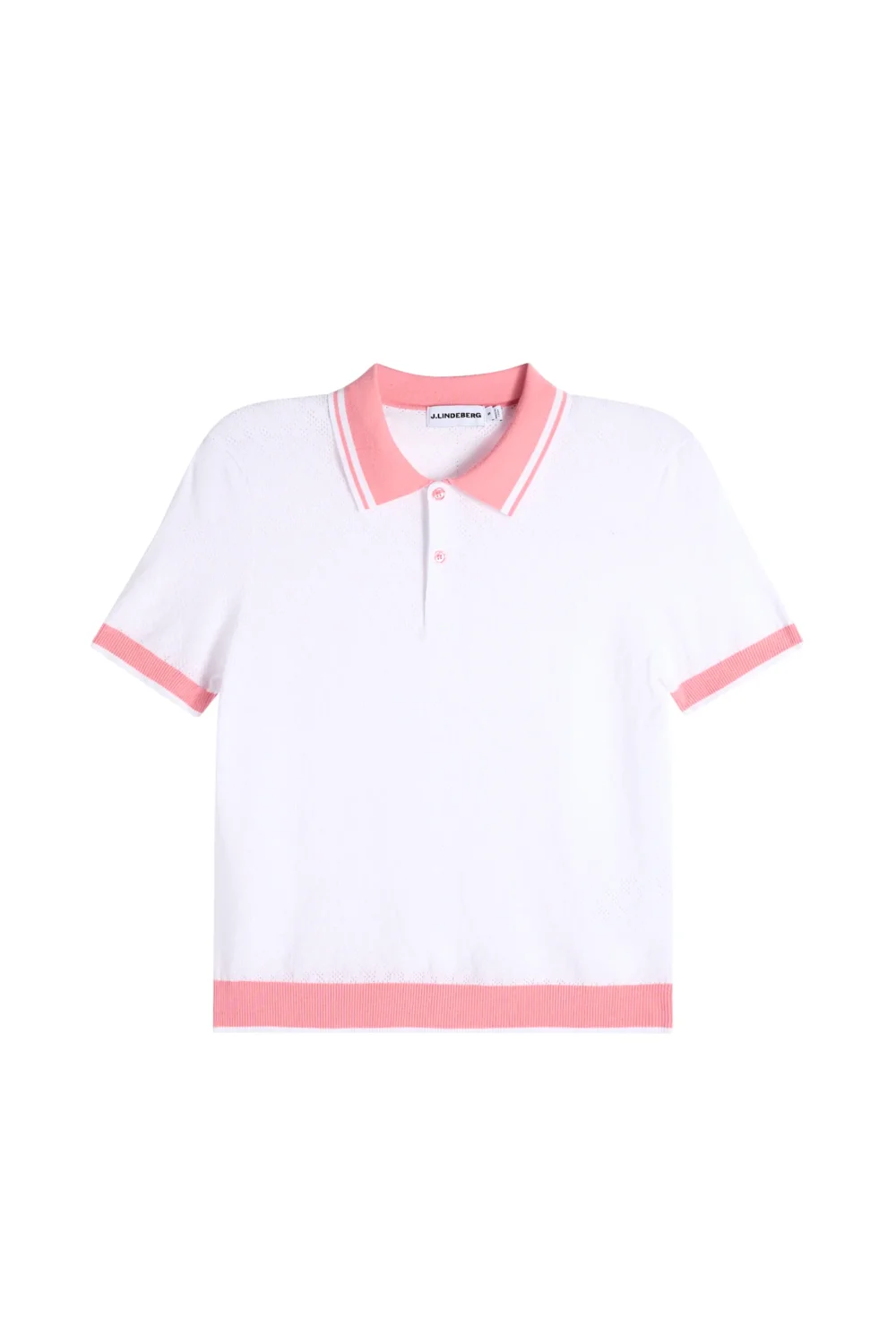 Polly Pointelle Polo / White