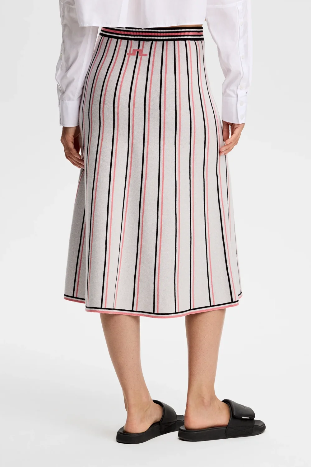 Nora Knit Midi Skirt / White - 3