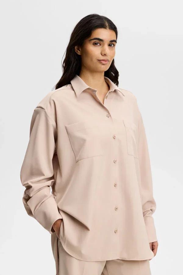 Willow Tech Drape Shirt / Moonbeam