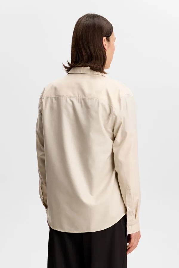 Marlon Cotton Tencel Shirt / Moonbeam - 4