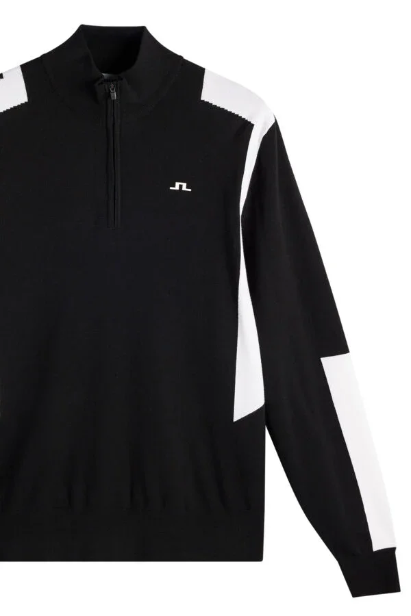 Kendrick Knitted Zip Sweater / Black