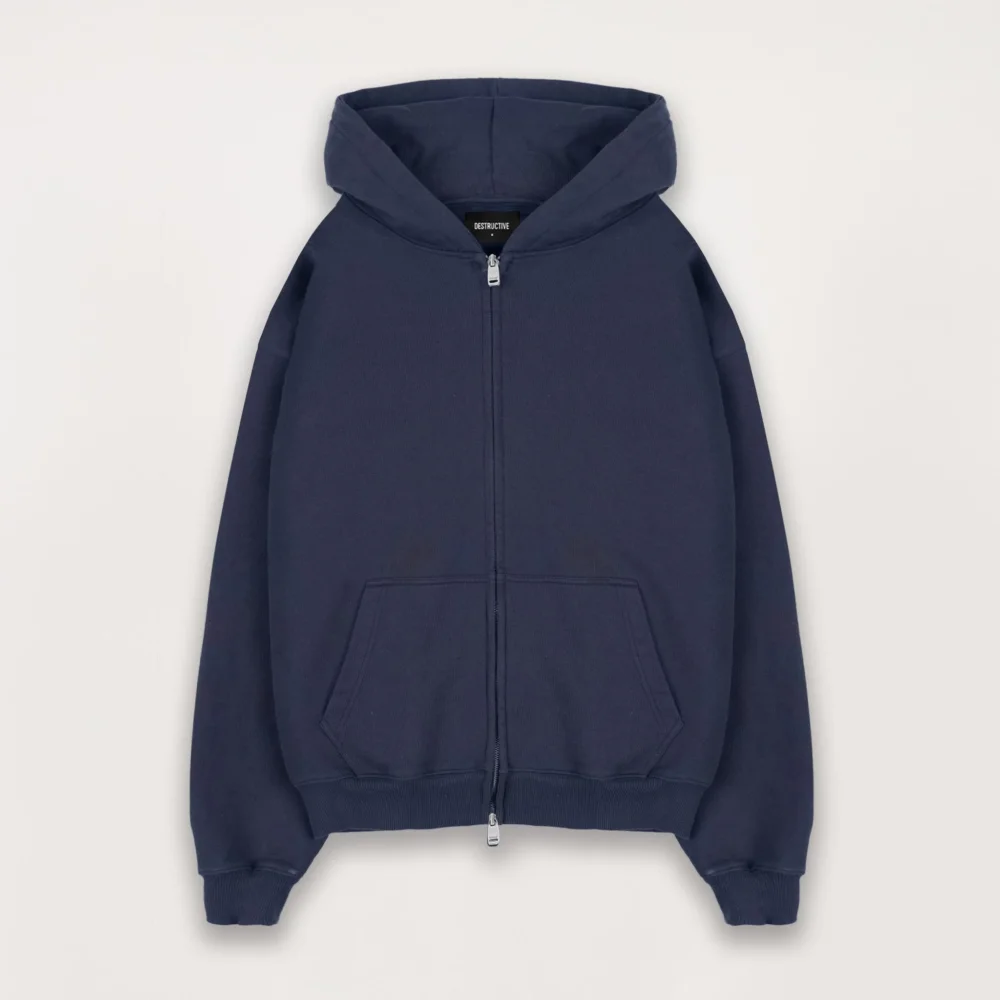Zip Hoodie - Navy