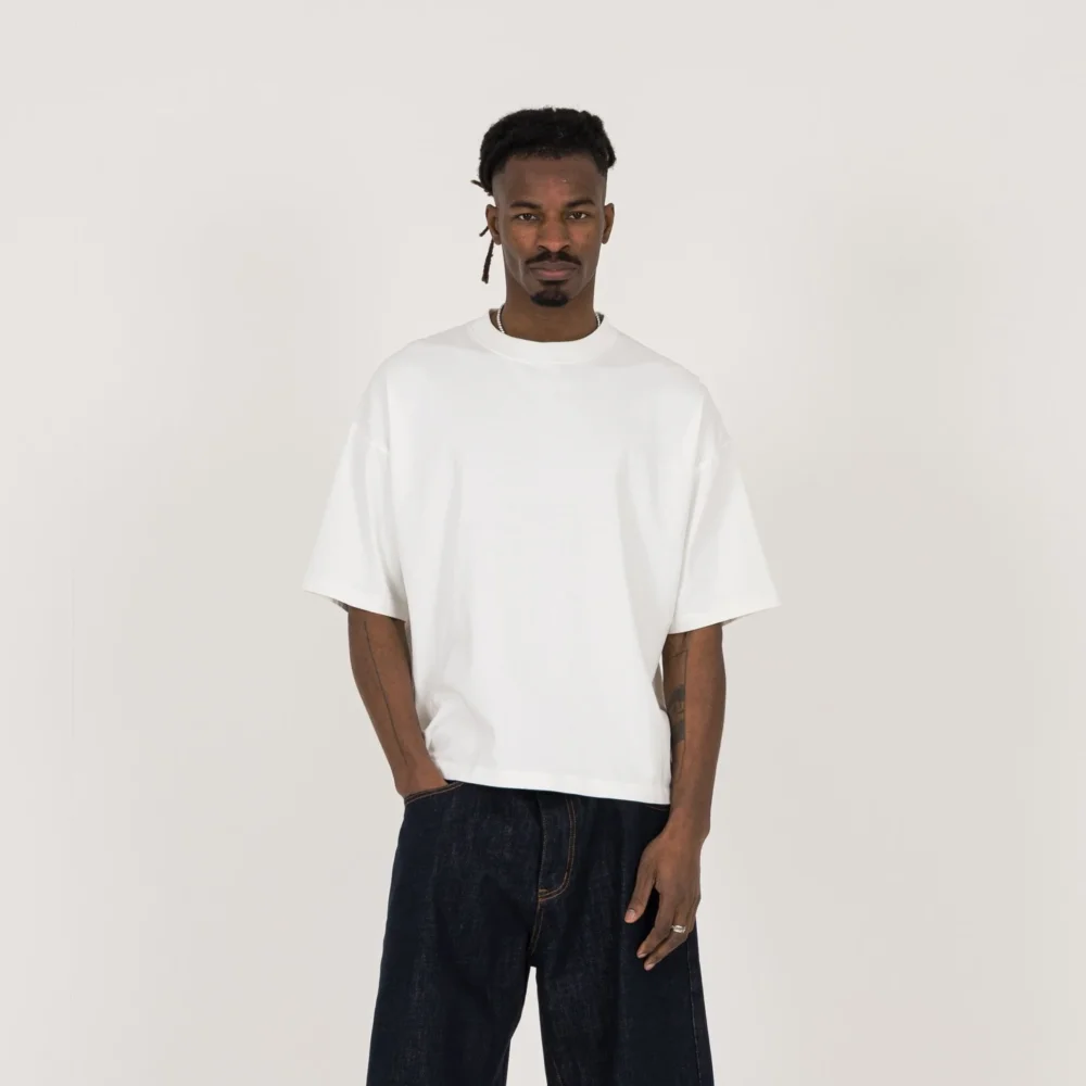 Cropped T-Shirt - Bone White - 3