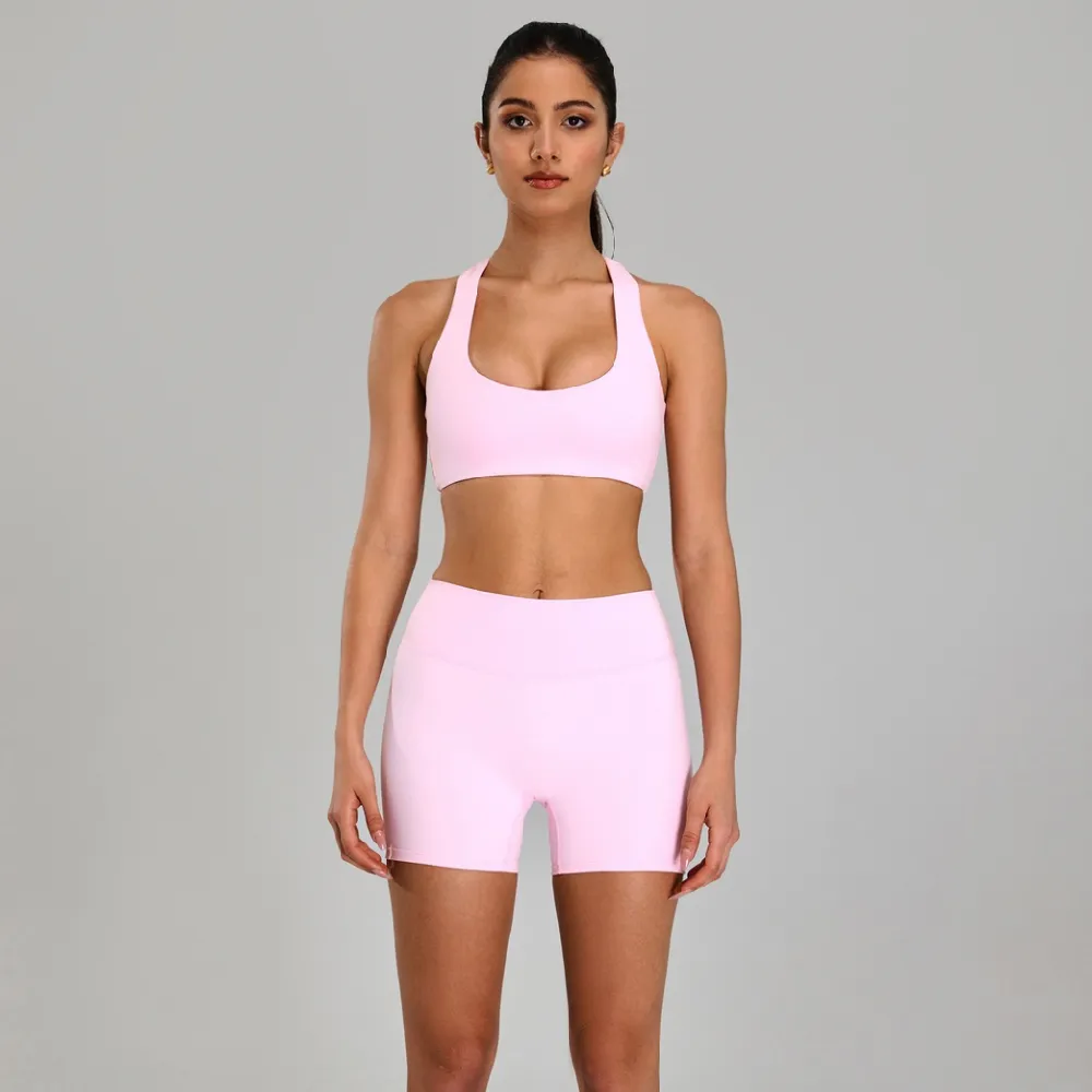 Light Pink Leggings/Bikers/Sports Bra (Bundle)