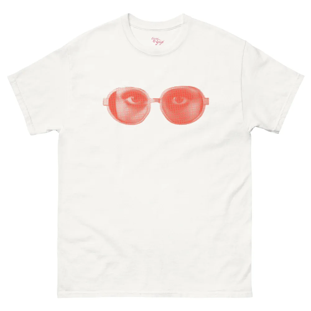 Orange Dotted Sunglasses Graphic T-Shirt