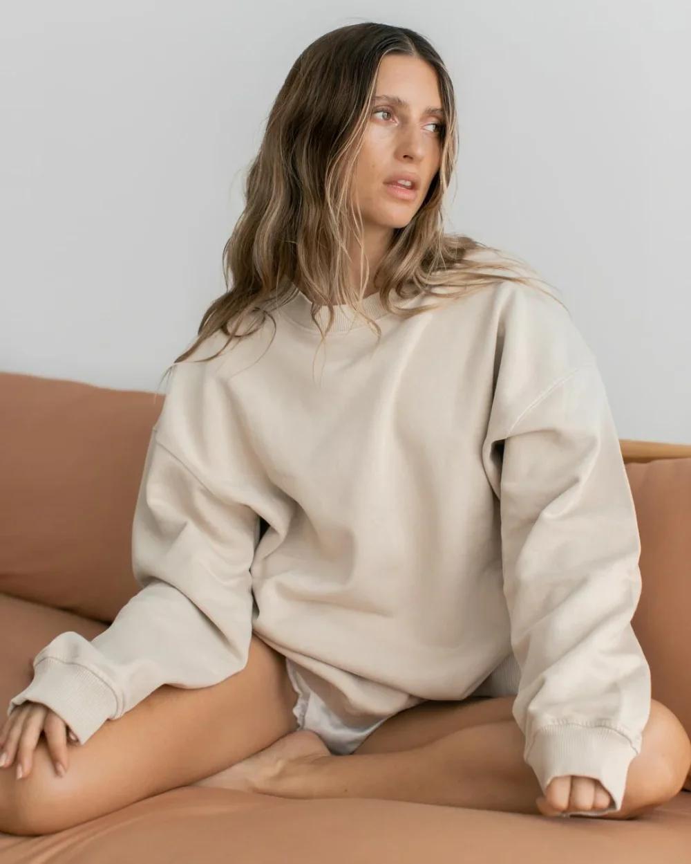 Unisex Sweater in almond milk