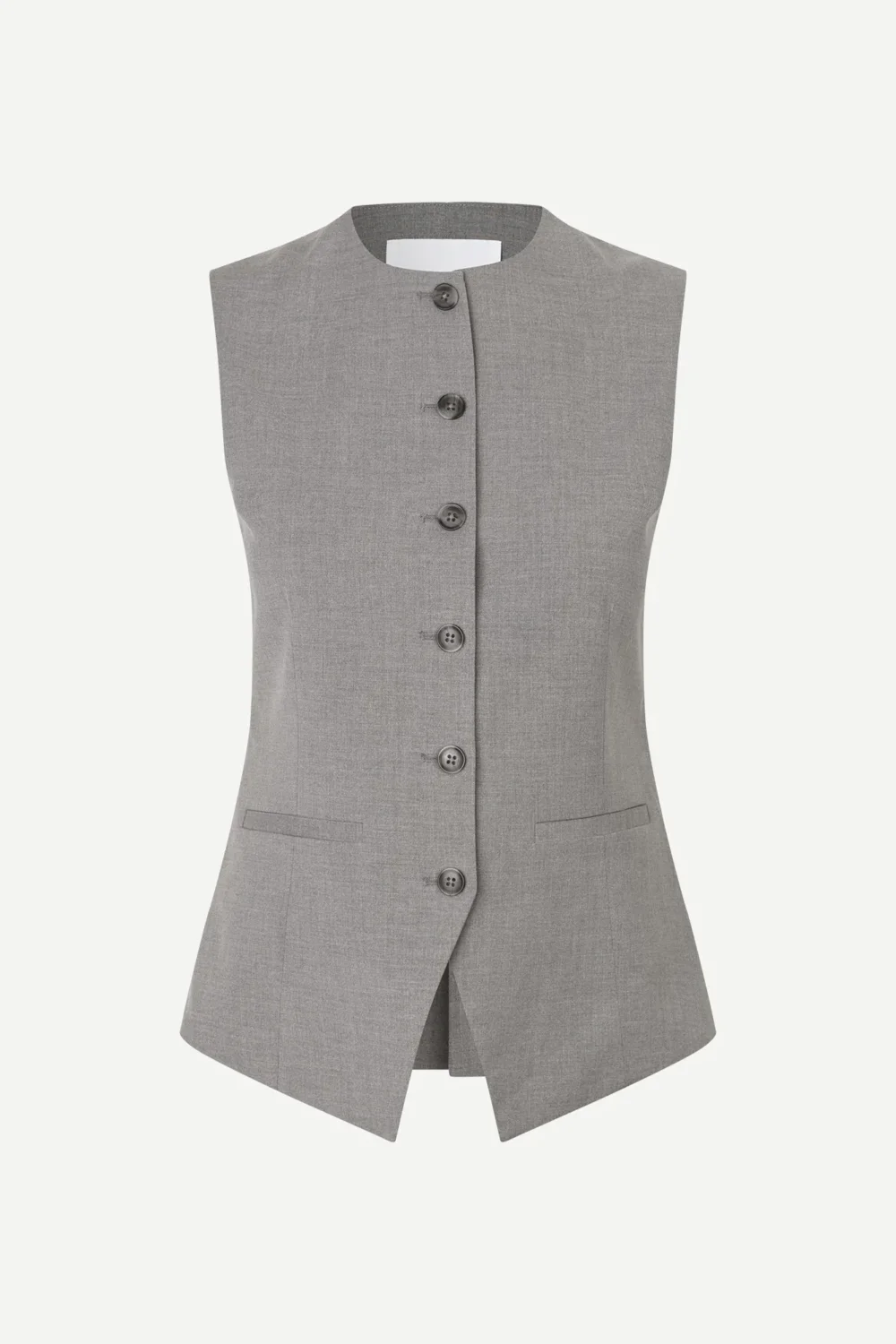Buttoned vest in grey