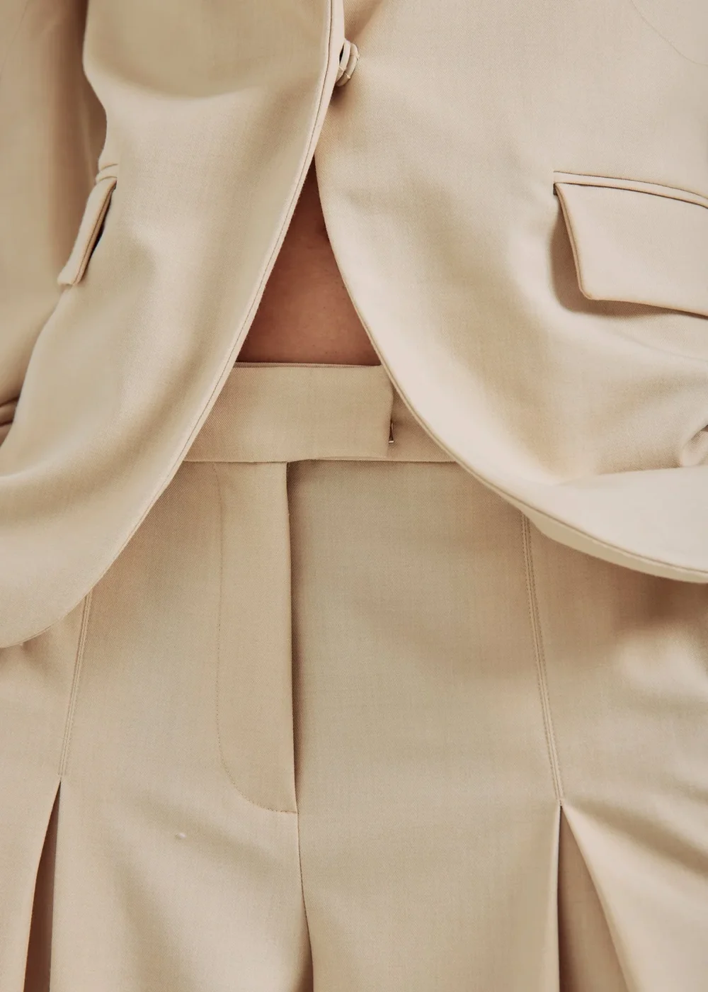 Kamin wide pants in beige - 3