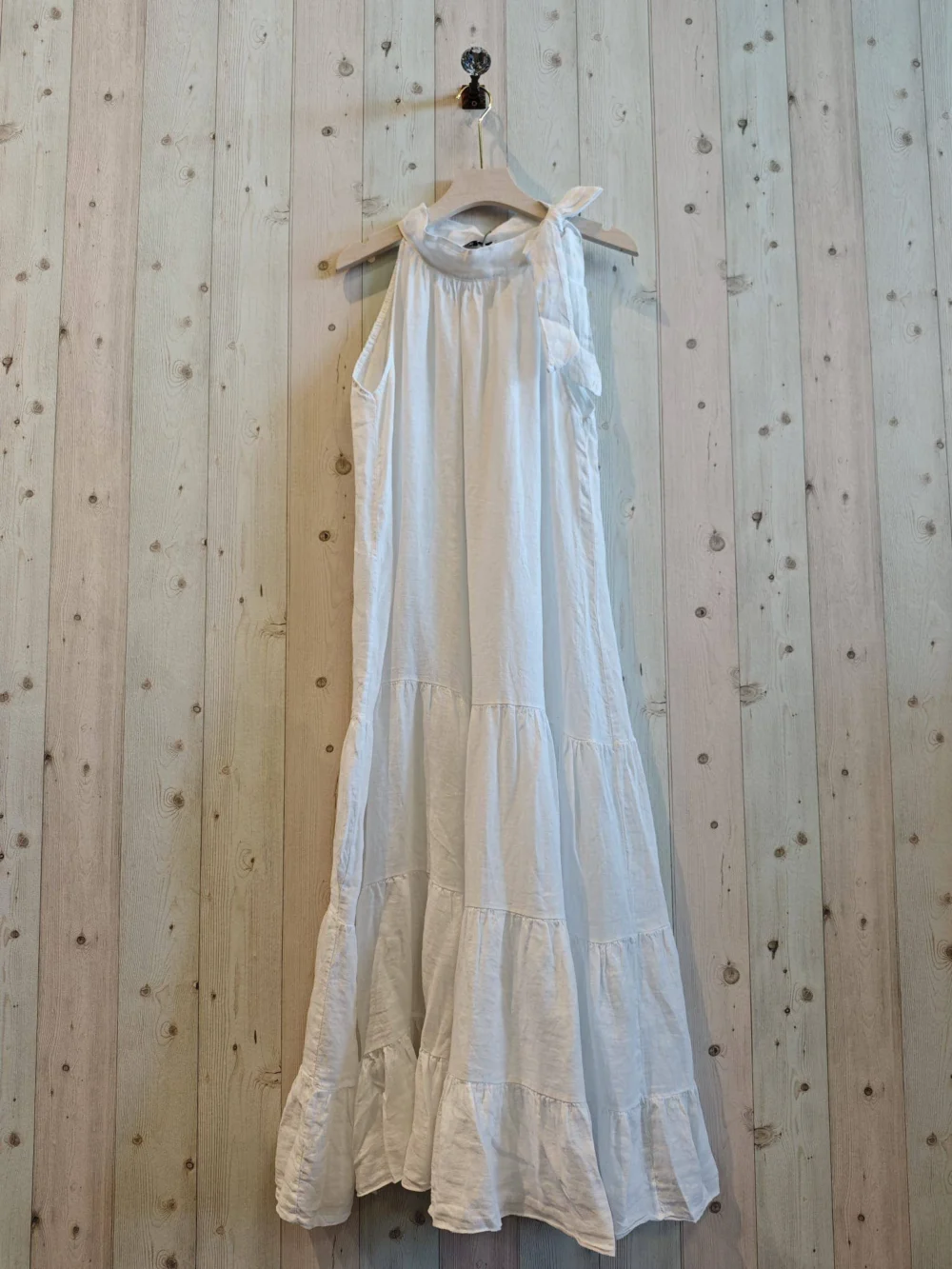 AURELIE Linen Dress in white