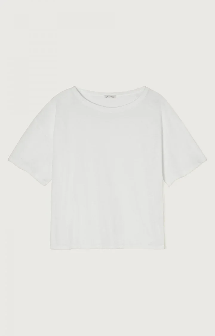 SHORT SLEEVED ROUND NECK T-SHIRT IN WHITE