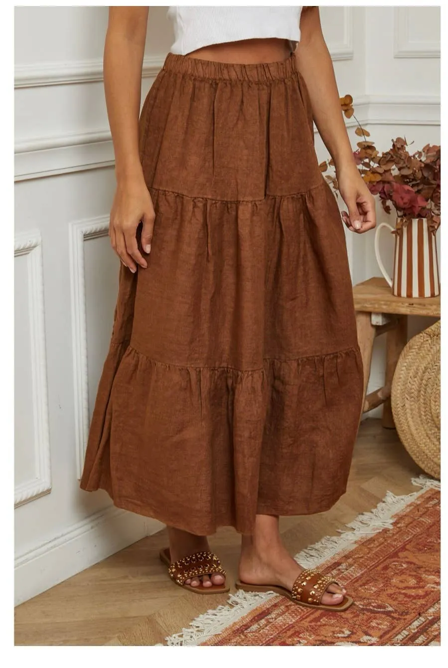 Aelita linen skirt - one size - 2
