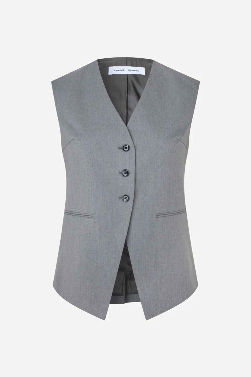 Satova vest in gun metal mel.