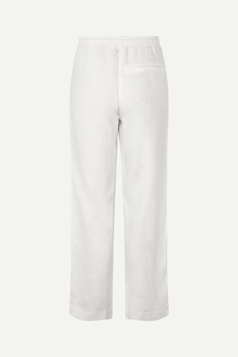 Linen drawstring trousers in egret - 2