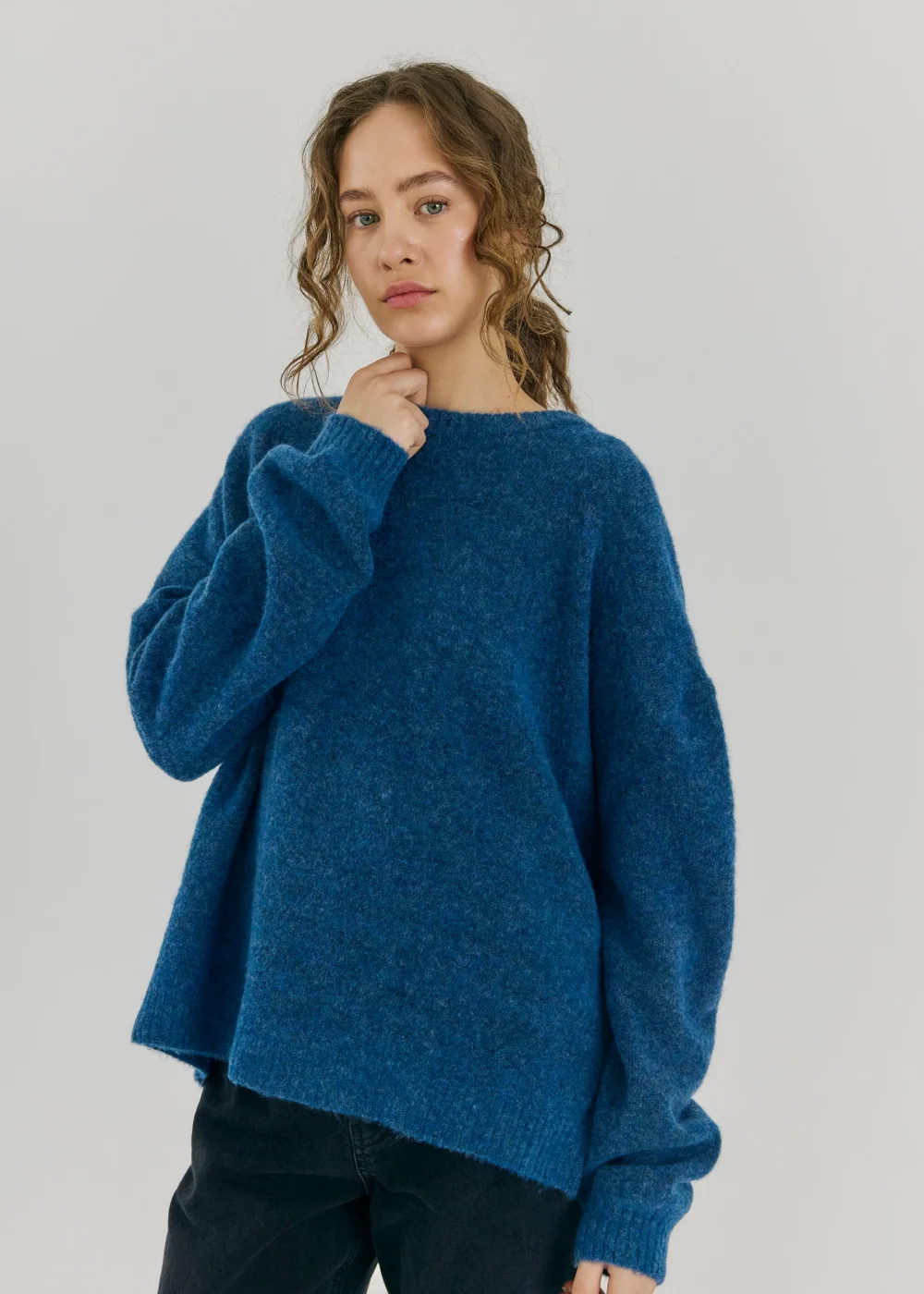 Halli knit top in teal - 2