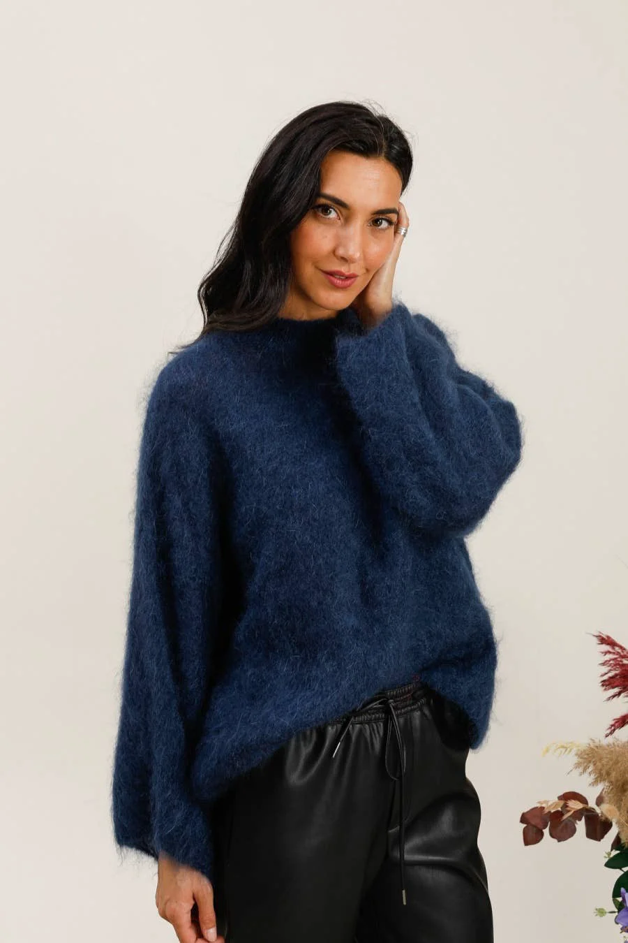 Mohairpullover REF. 21578: Marineblau