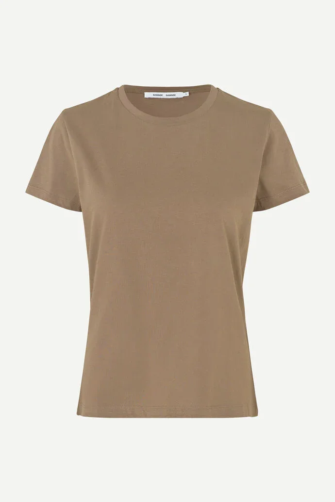 Basic crew neck shirt in chocolate chip