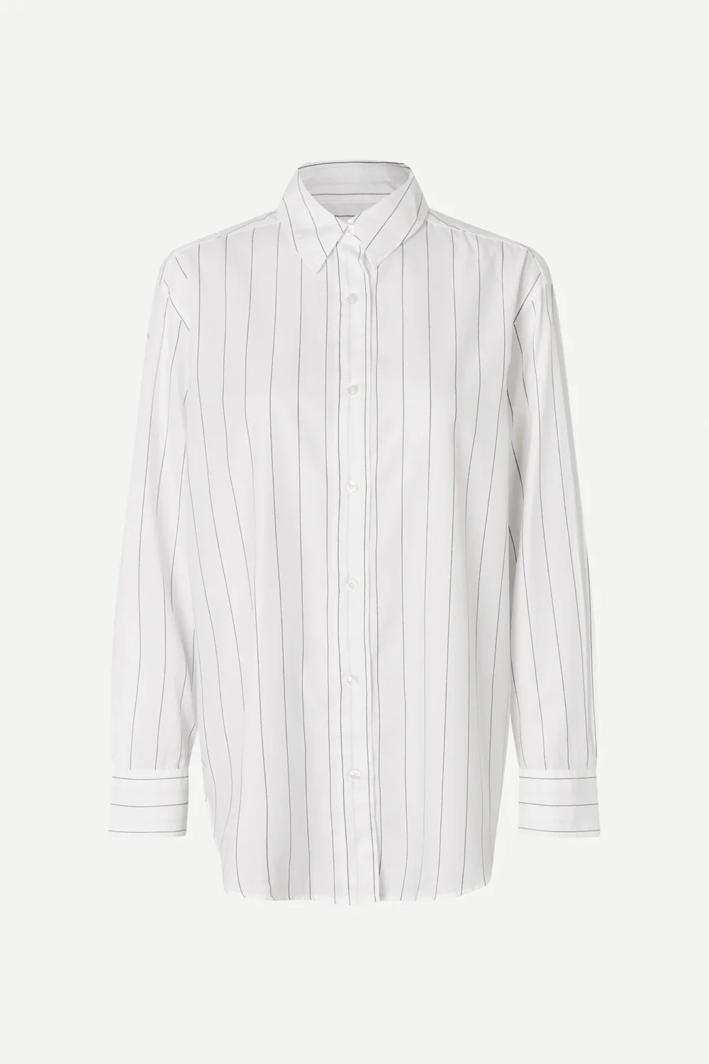 Salova shirt in white pinstripes