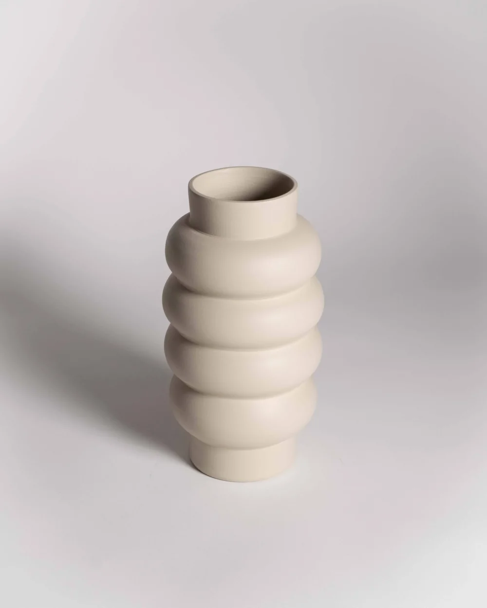 Loop Vase - Handgefertigt - Off white