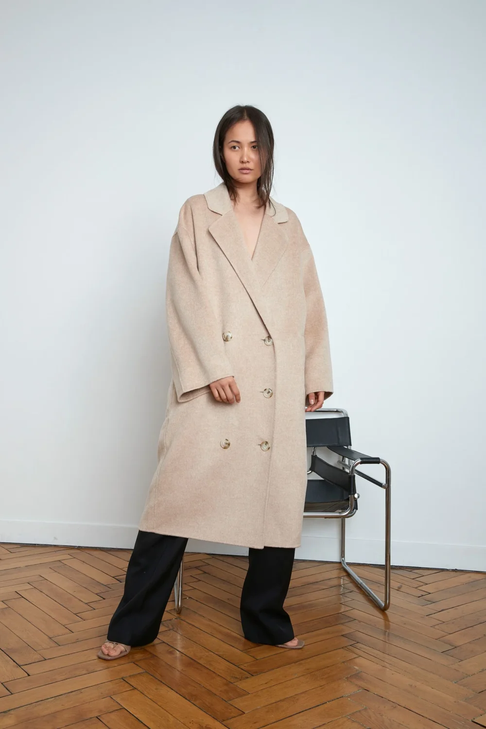 BORNEO OVERSIZED COAT BEIGE BY LOULOU STUDIO