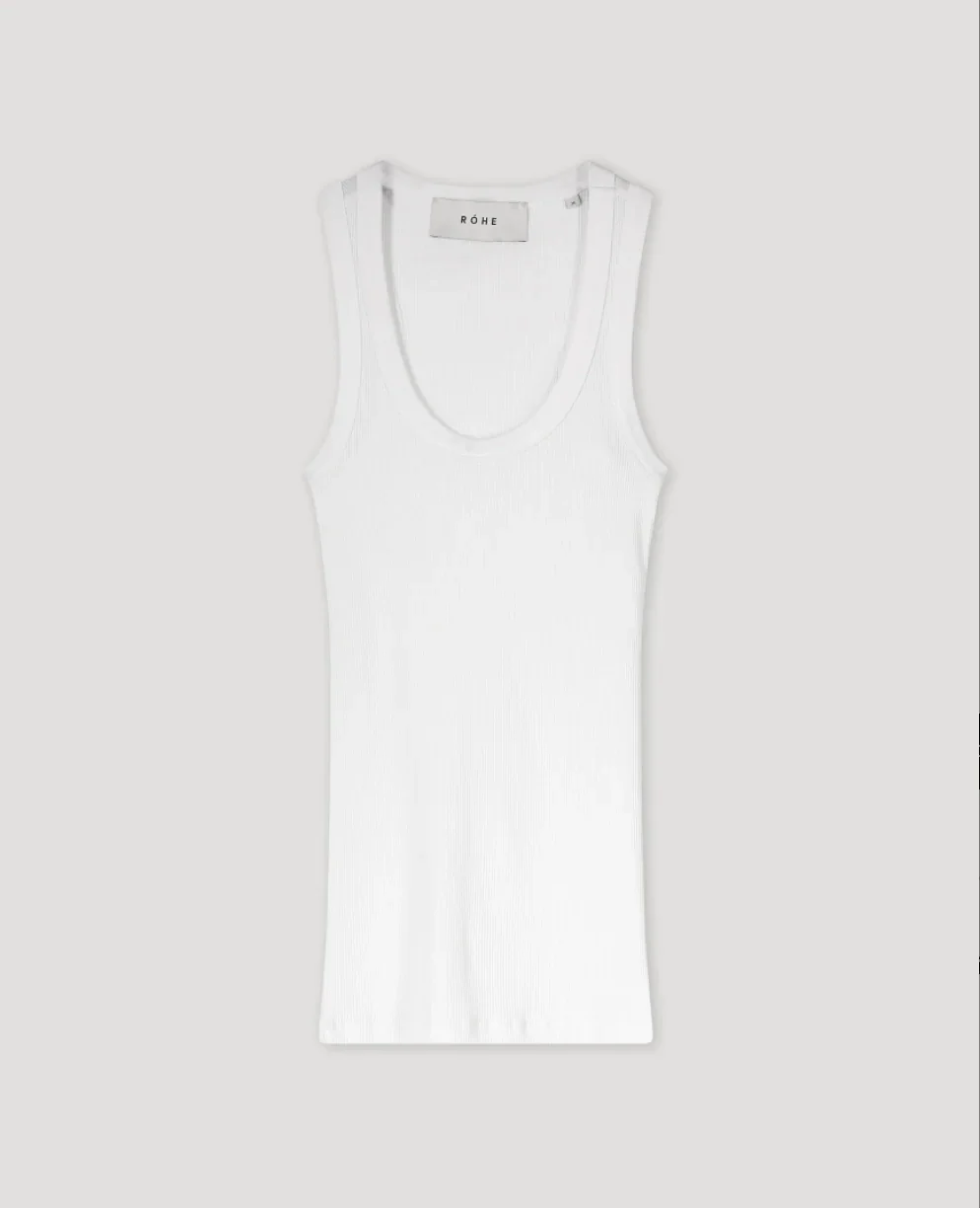 Marit ripped top in white by Róhe