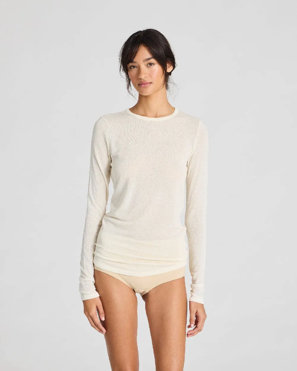 Thyra Wollshirt mit langen Ärmeln – Off White