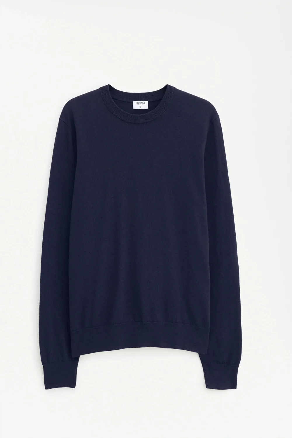 Cotton merino sweater in navy