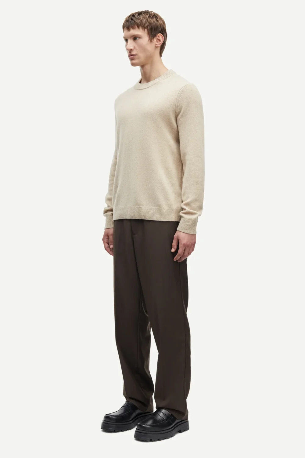Isak knit sweater in beige - 3