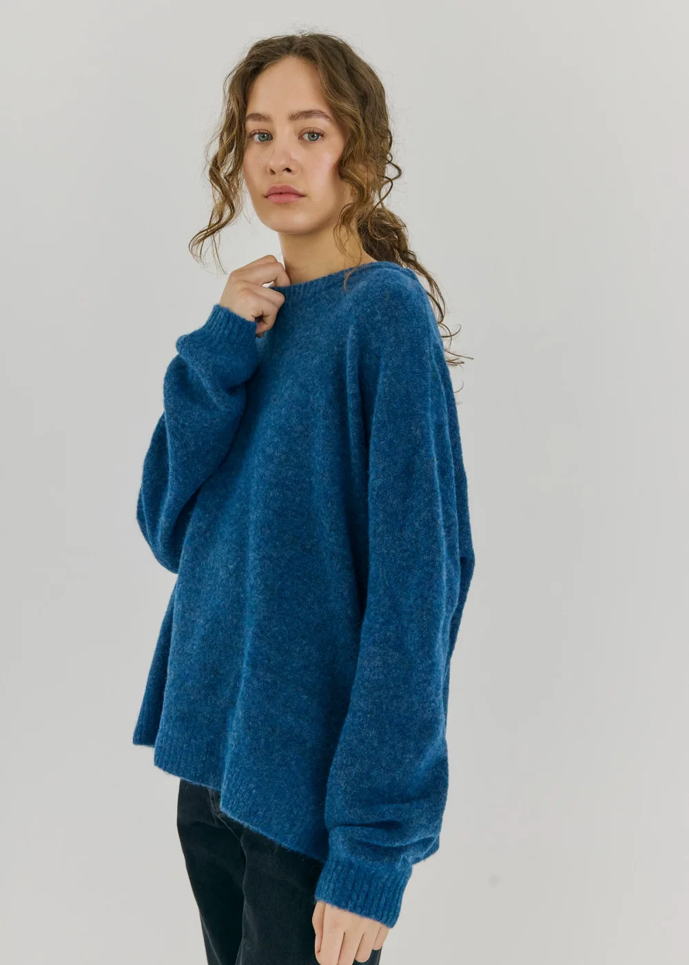 Halli knit top in teal - 3