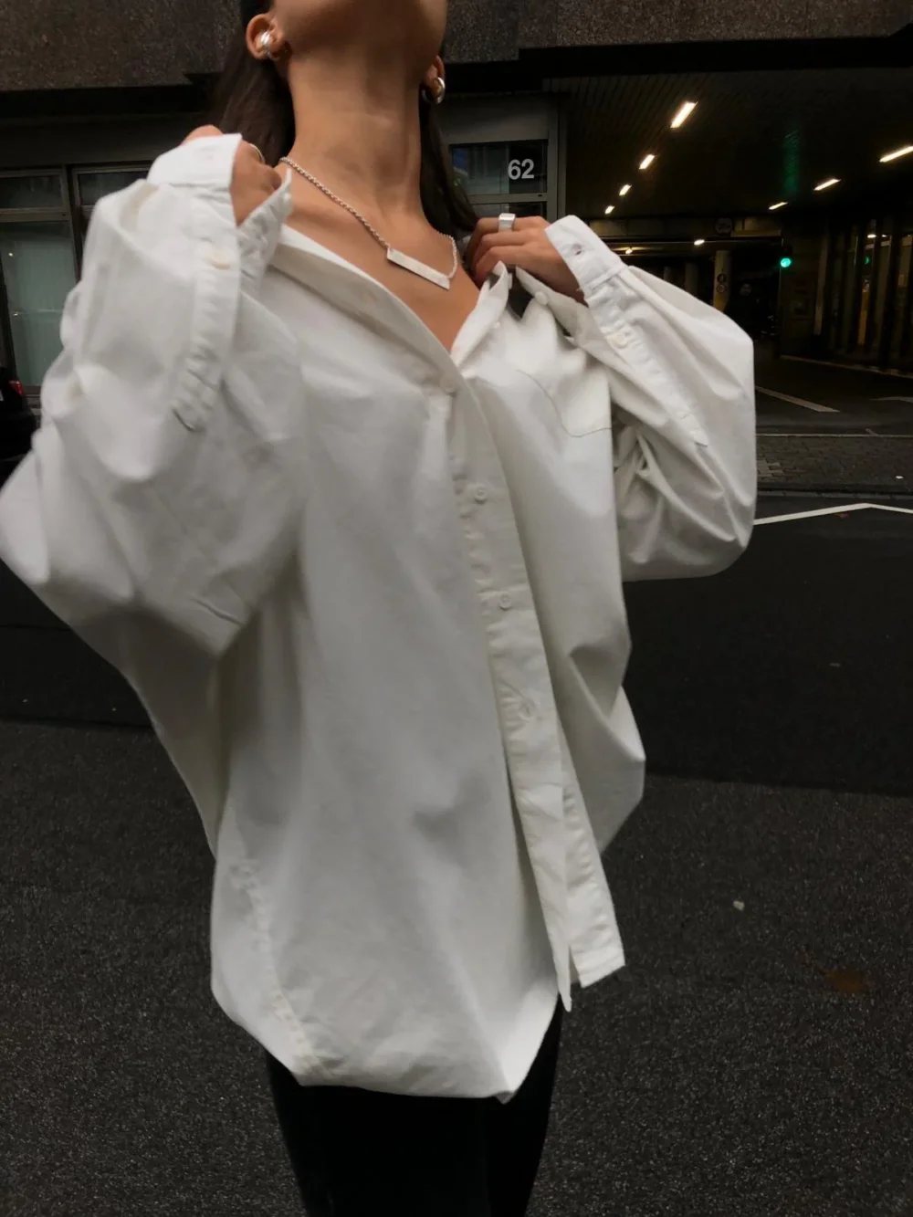 WHITE BOYFRIEND SHIRT HEAVY COTTON