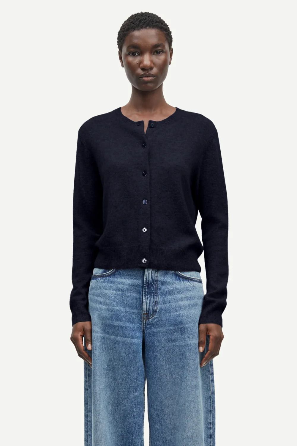 Pure cashmere cardigan in salute