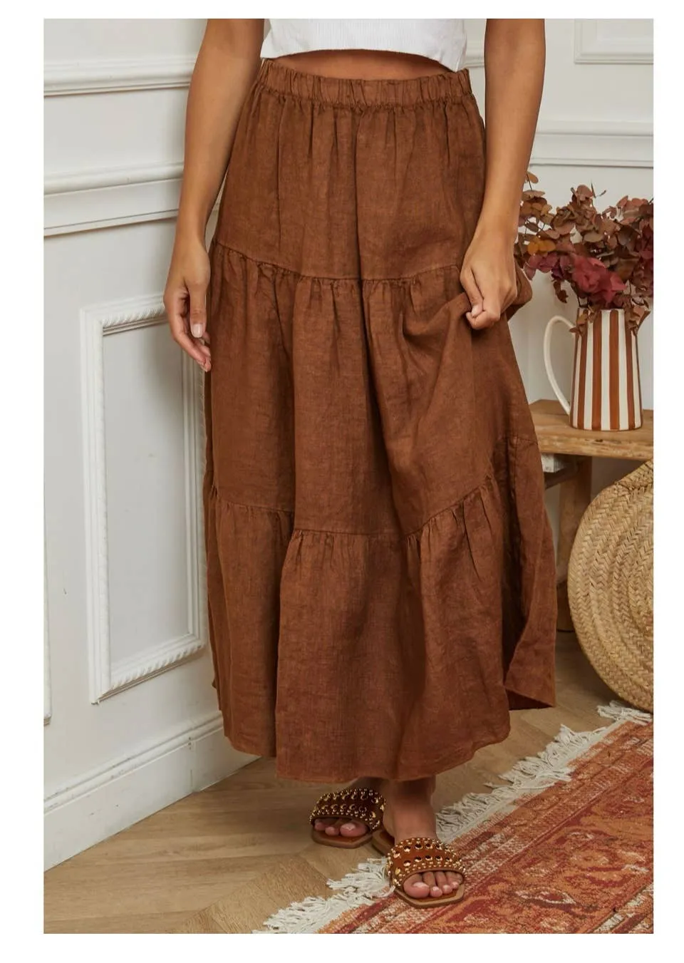 Aelita linen skirt - one size - 4