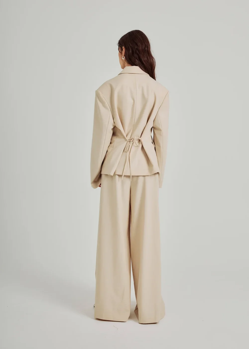 Kamin wide pants in beige - 2